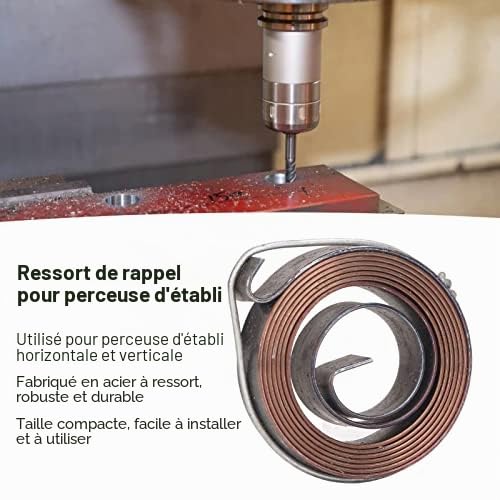 Kit de 2 Ressorts de Rappel Hélicoïdaux Haute Résistance 0.8x10mm Double Crochet pour Perceuse d‘Établi Réparation et Maintenance Industrielle – vue 7