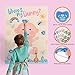 Reusable Baby Shower Game - Pin The Pacifier on The Baby | 22'' x 34'', 48 Pacifier Stickers | Baby Shower Party Decorations for Gender Neutral Boy or Girl