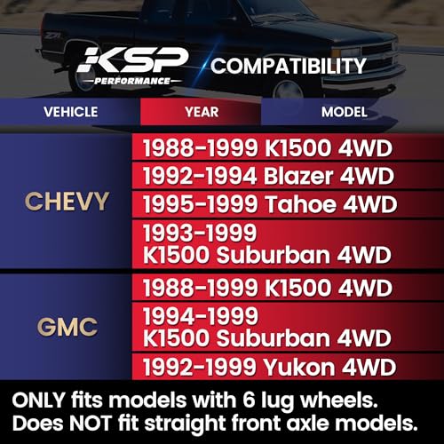 Image of KSP 2-4 inch K1500 Upper Control Arms, Adjustable Front Control Arm Compatible With Chevy GMC K1500 1988-1999, Aftermarket Steel UCA With Greasable Ball Joint fit Blazer Tahoe Yukon Year Before 1999