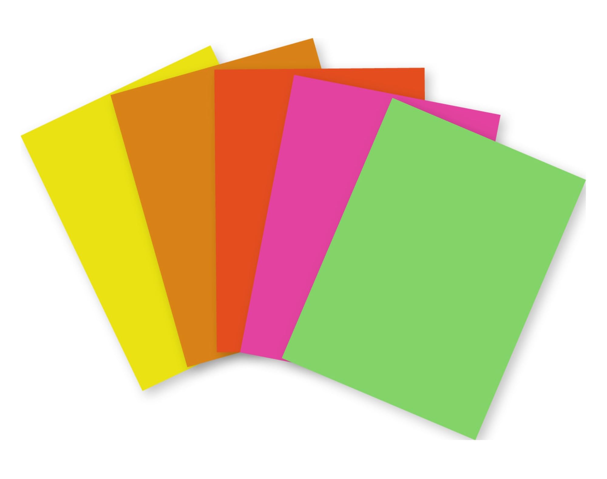 Clairefontaine 93921C Pack of 100 Sheets Fluorescent Poster Paper 90g/m² Format A4 21x29,7cm Cutting Writing Collage Creative Adults Children Ast Colours