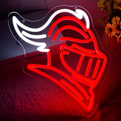 Image of University Neon Sign for Wall Decor University Football Team Logo Led Neon Sign for Man Cave Birthday Gifts for Fans Dimmable Led Neon Light for Party Club Bar Dorm Decor Size12.9 * 10.3In(P128)