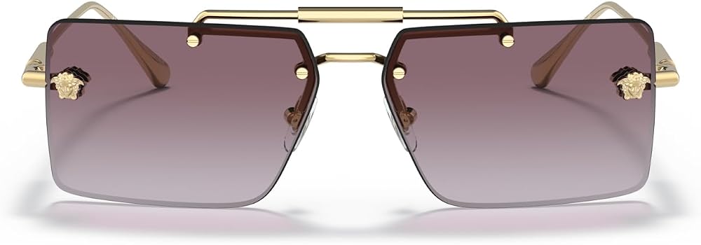 New Versace VE 2225 100287 Gold Metal Aviator Sunglasses Grey Lens Versace VE 2225 100287 Gold Metal Aviator Sunglasses Grey Lens main image 3