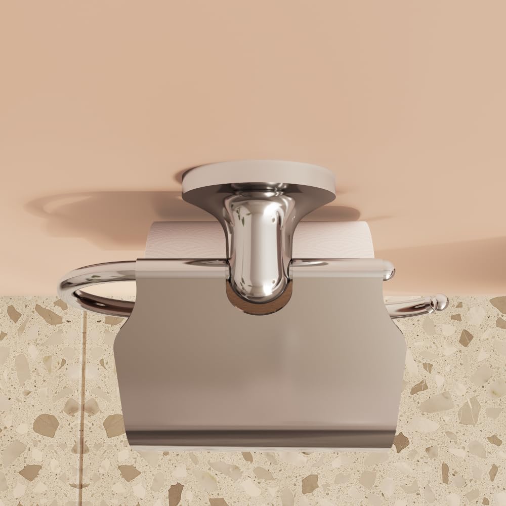 VitrA Marin A44945 Kapaklı Tuvalet Kağıtlığı, 10 x 10 x 10 cm; 360 gram, Krom