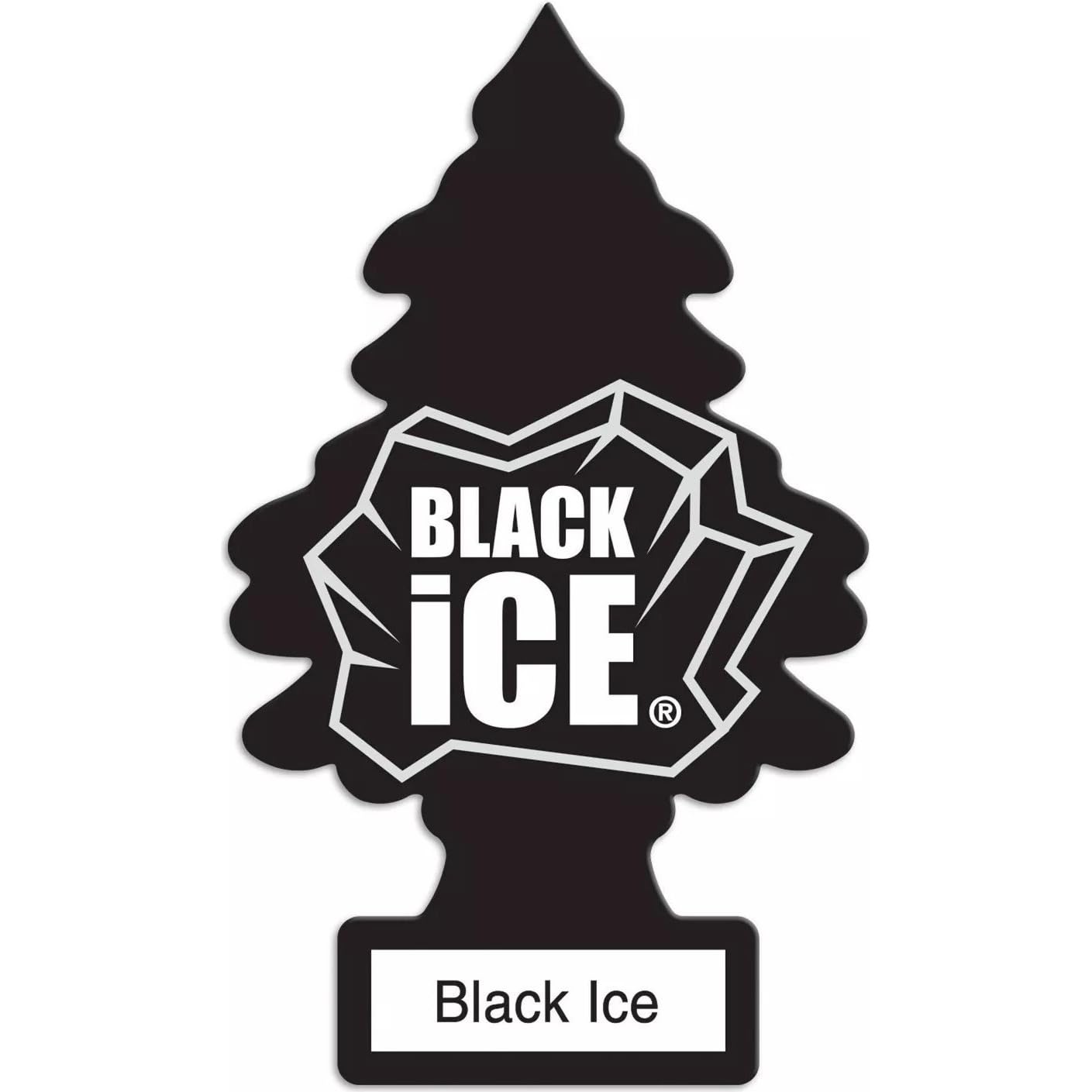 Little Trees Air Freshener Tree MTR0004B Black Ice Fragrance For Car Home Boat Caravan - 24 Pack