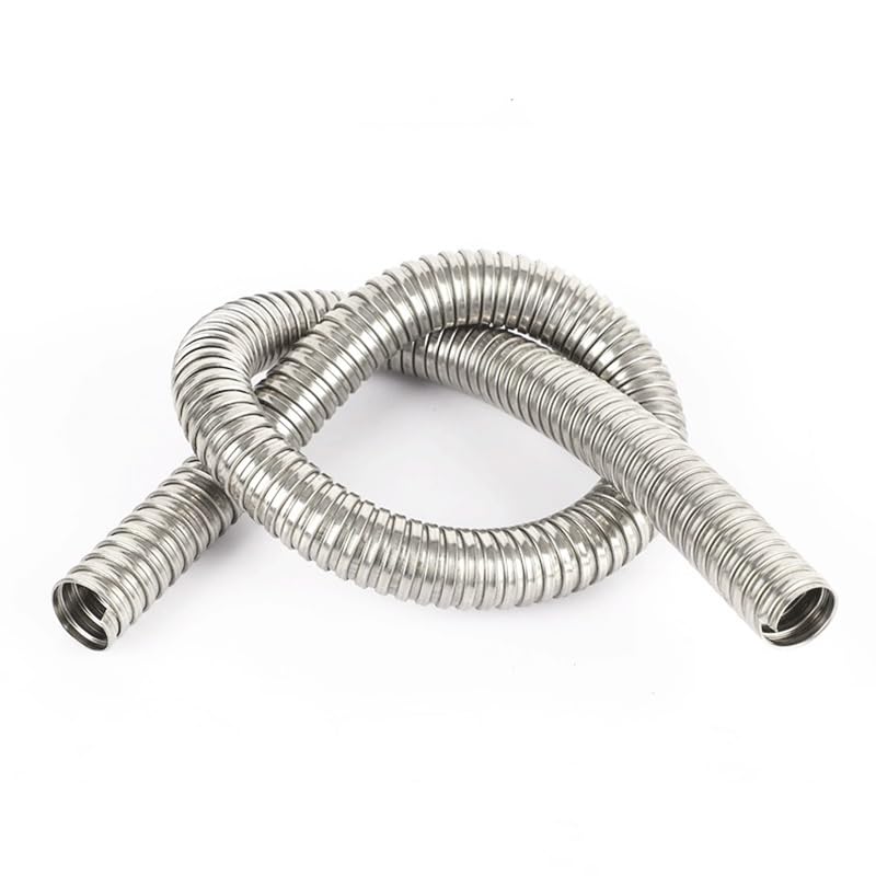 Manguito de Tubo Flexible de Cable de Manguera roscado de Tubo de Metal de Acero Inoxidable 201 de 2m de Longitud, for Piezas de Bricolaje de Manguera de protección(75mm)