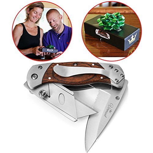 Pro Utility Knife 2 in 1 Box Cutter. Pocket Knife Box Cutter Combo