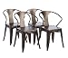 Tabouret Stacking Chair (Set of 4). This Set Of Dining Room Chairs Is Perfect For Adding A Vintage Look To Your Home. Crafted With A Solid Steel Construction And Coated With A Scratch-Resistant Finish These Chairs Will Last In Quality In Style.