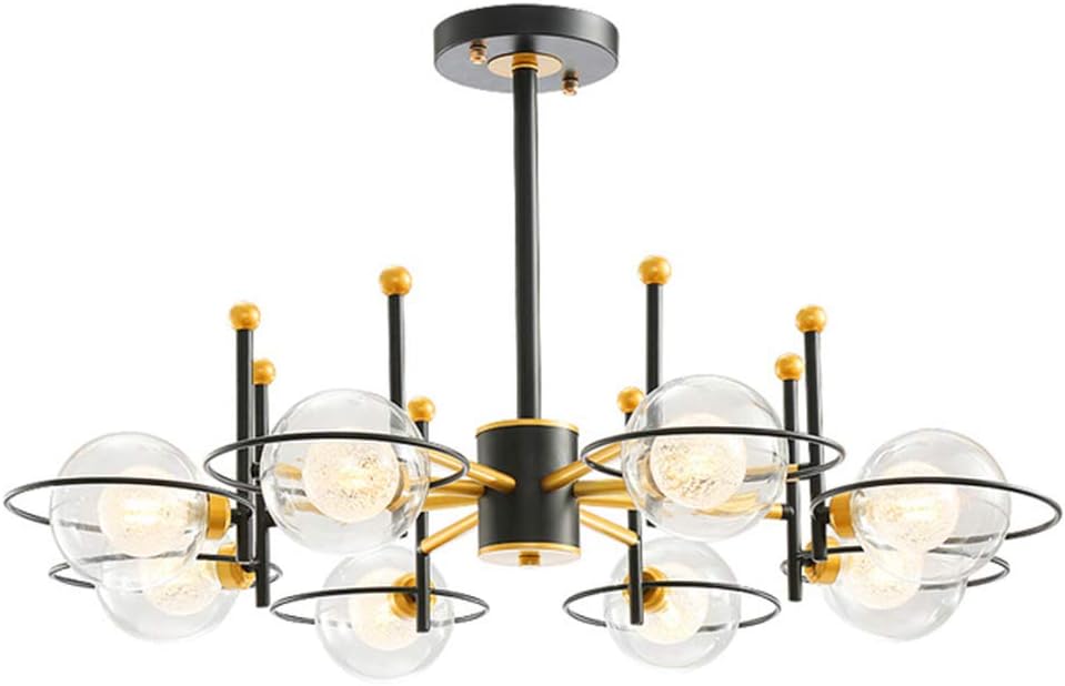 LED Chandeliers, Modern Glass Ball Chandeliers for Living Room Cafe Pendant Light Minimalist Bedroom Celling Lighting Lampadario Led,8head