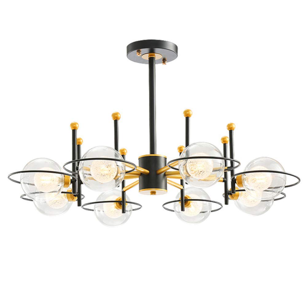 LED Chandeliers, Modern Glass Ball Chandeliers for Living Room Cafe Pendant Light Minimalist Bedroom Celling Lighting Lampadario Led,8head