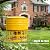 KOL Wild Bird Feeder, 8-10LBS Large Capacity Outdoor Hanging Feeder with 32 Access Holes, Locking Top Helps Reduce Squirrel Stealing, Easy to Clean, Attracts Cardinals Finches (Earthy Yellow)