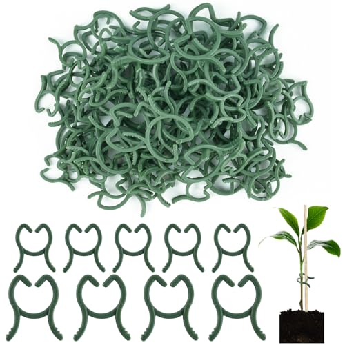 DIELIANHUA 200 PCS Clips para Plantas, Pinzas para Plantas, 3 * 3.6cm E 2 * 2.6cm Clip de Jardín Reutilizable, Abrazaderas para Plantas, Clips de Soporte para Plantas, Clips para Plantas de Jardin