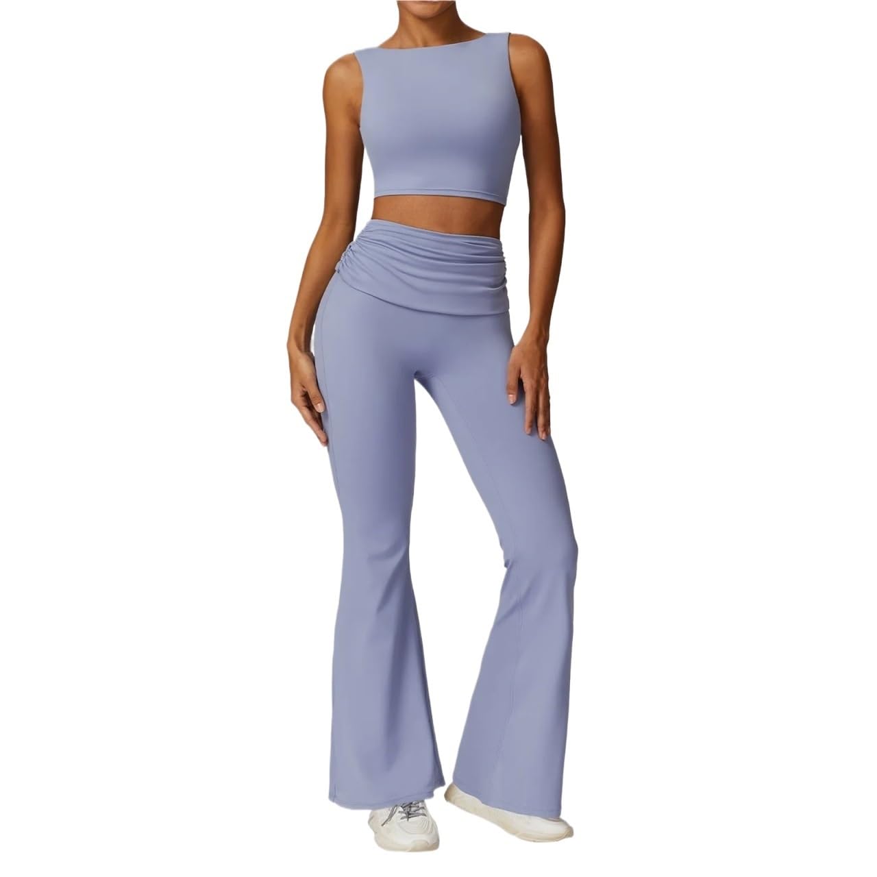 Set da yoga da donna Set da yoga for donna 2 pezzi vestiti allenamento for palestra for reggiseno push up femminile leggings svasati a vita alta fitness sexy