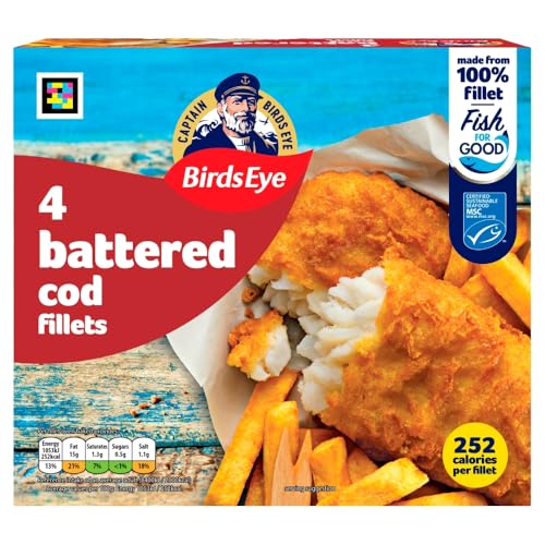 Birds Eye 4 Battered Cod Fillets 400g