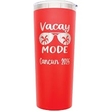 AVITO 22 oz Stainless Steel Vacuum Insulated Tumbler - Laser Engraved - Vacay Mode Cup - Beach Vacation