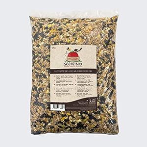 Bird Food Seed Feed Mix For Small Wild Garden Birds 2kg – SeedzBox Deluxe Grain & Nut Blend – Natural Food For Robins…