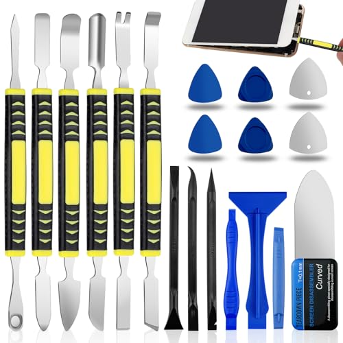 GZcaiyun 19 Stück Elektronik Reparaturwerkzeug Set, Doppelkopf DemontageWerkzeug Metall Brechstange für iPad, Tablets, Laptop, Handy, Elektronikgerät