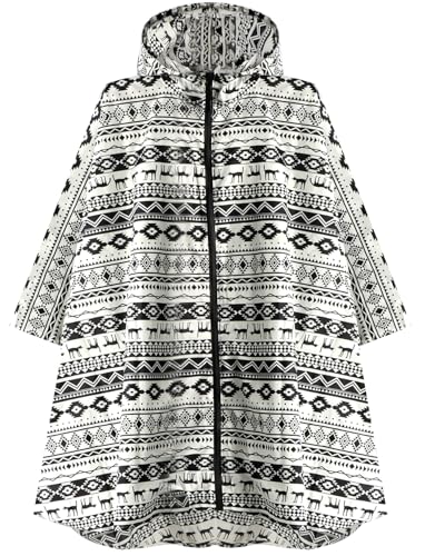 ANYOO Wasserdicht Radfahren Regen Poncho Portable Leichte Regenjacke Mit Kapuze Fahrrad Fahrrad Compact Regen Cape Wiederverwendbare Unisex für Backpacking Camping...