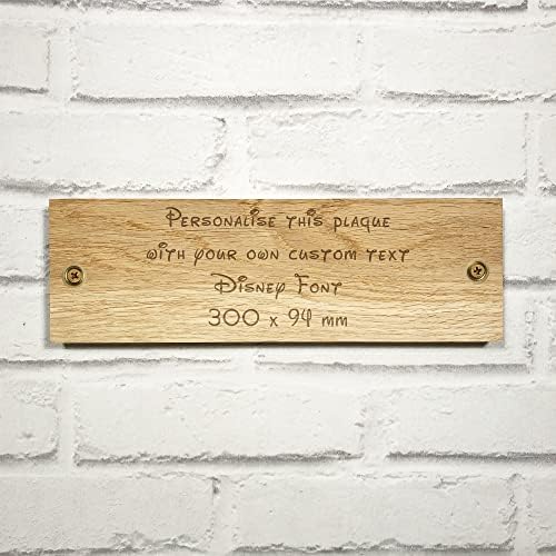 Cutncraft Designs Personalised Solid Oak Large Wooden Sign Plaque Your Own Text CALIBRI Font Custom Made Wall Door Decor Idea 40 x 9.5 x 2cm (15.7"x3.7"x0.8")