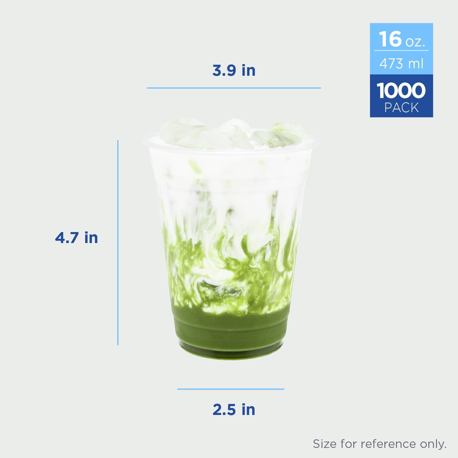 Karat [1,000 ct] 16oz Plastic Cups, Clear Disposable Cold Cup For Iced Coffee, Smoothies, and More, 98mm (C-KC16) - Image 3