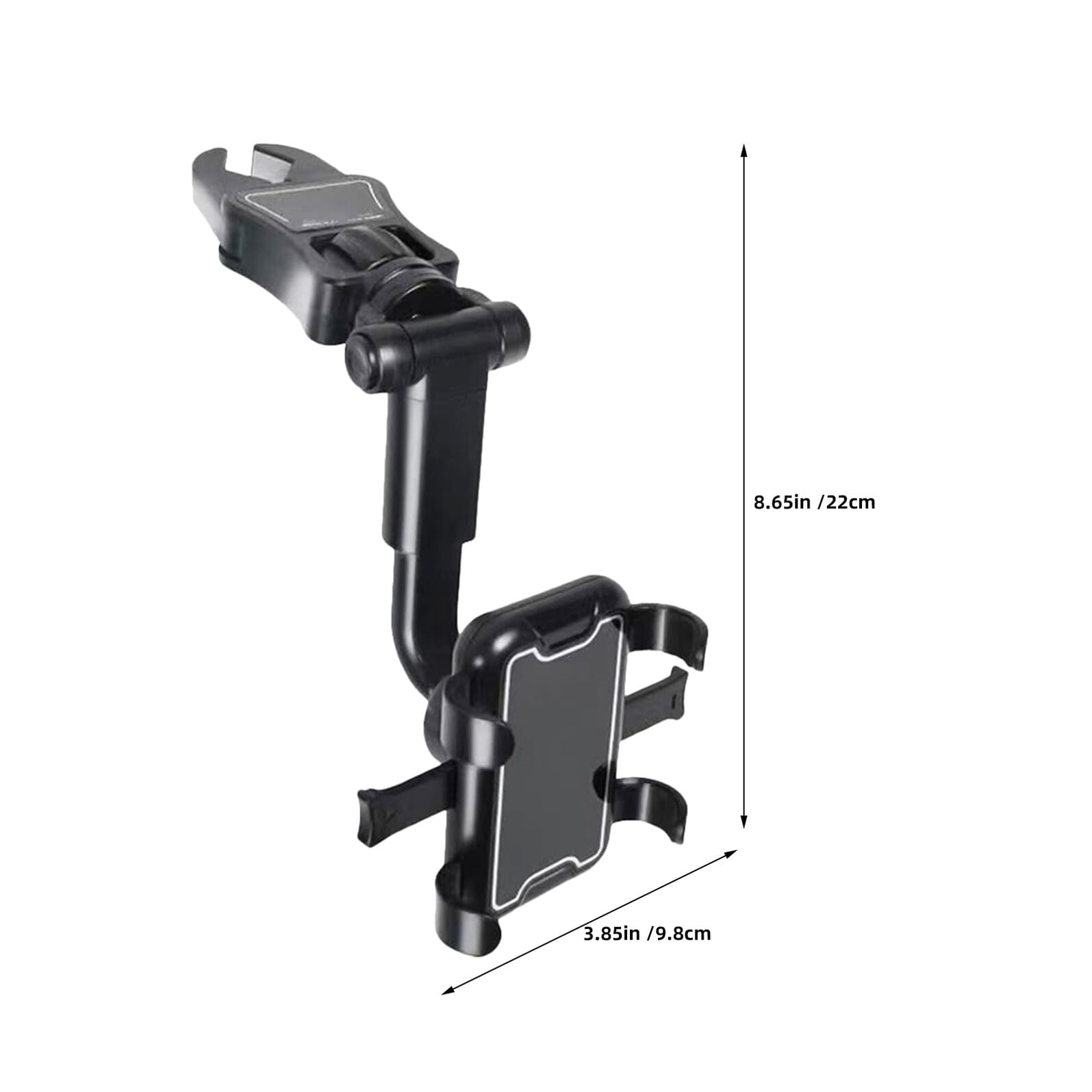 Uonlytech Supporto per Telefono per Auto 2 Pezzi Clip Regolabile e Girevole per Specchietto Retrovisore Accessorio Multifunzione Compatibile Smartphone Installazione Rapida per Veicoli e