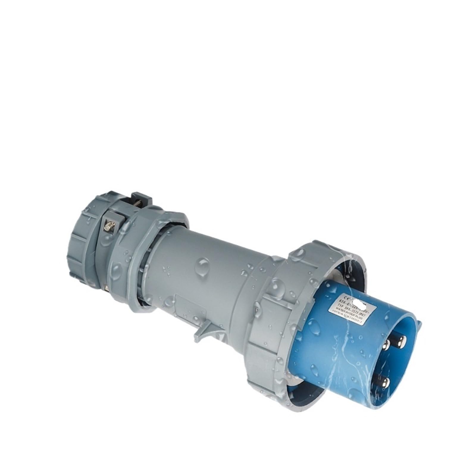 Base y clavija industrial aviación IP67 63A 125A 25V trifásica