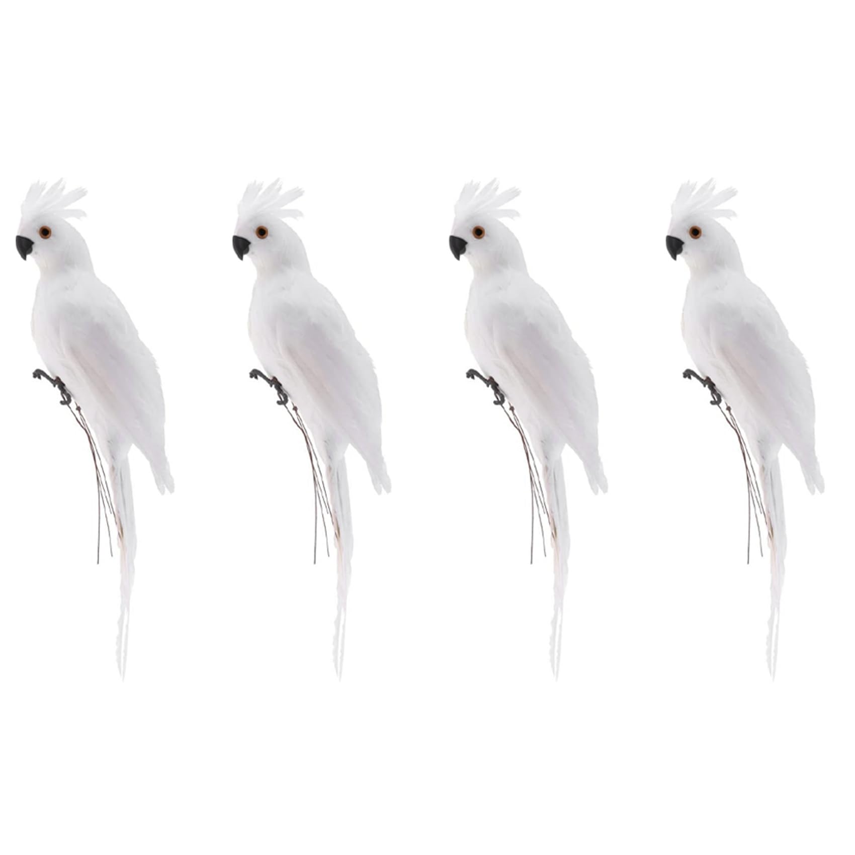 Hndhbfgrt 4 Pcs 35CM Foam Macaw Lawn Doll Decoration Fake Animal Bird Garden Decoration Simulation Parrot Manual Parrot