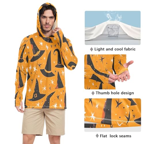 Robotic Owl Front View Mens Polyester Hoodie, Hiking Long Sleeve Shirt Men, Cooling Hoodie for Men4