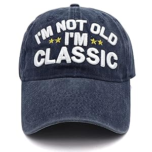 Funny Retirement or Birthday Gifts Hats for Men Women,I'm Not Old Classic Baseball Cap Gag Gifts for Dad Grandpa Old Man
