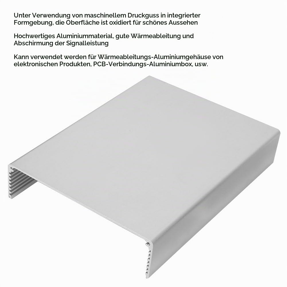 Aluminium-Projektbox, 80x160x220mm Mattes Silber Elektronisches Gehäuse Gehäuse DIY Aluminiumbox GPRS-Leiterplattenschale