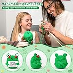 Thank You Teacher Appreciation Gifts Women Coworker Employee Retirement Leaving Going Away Farewell Gift Boss Nurse Mentor, Mother's Day for Moms Grandma Wife Sister, Mini Positive Crochet Frog - Image 4