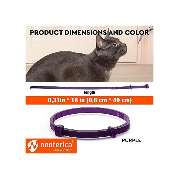 Cat Calming Collar & Pet Anti Anxiety Products - Feline Calm Pheromones Collars & Cats Stress Relief - Helps with Pee, New Zone, Aggression - Image 7