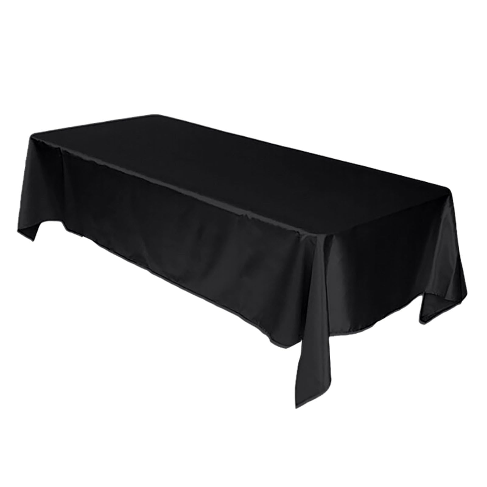 Mantel rectangular gris poliéster buffet días festivos 147 x 259 cm mantel navideño tela grande (negro, C)