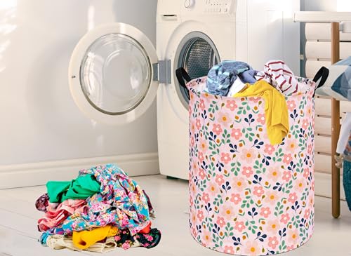 Image of MAIZMZ Girls Storage Basket,Room Decor Laundry Hamper,Waterproof Clothes Organizer for Women Toy Box Large Canvas Collapsible Chest for Home /Dorm /Kitchen /Pet /Office /Closet /Shelf /Gifts