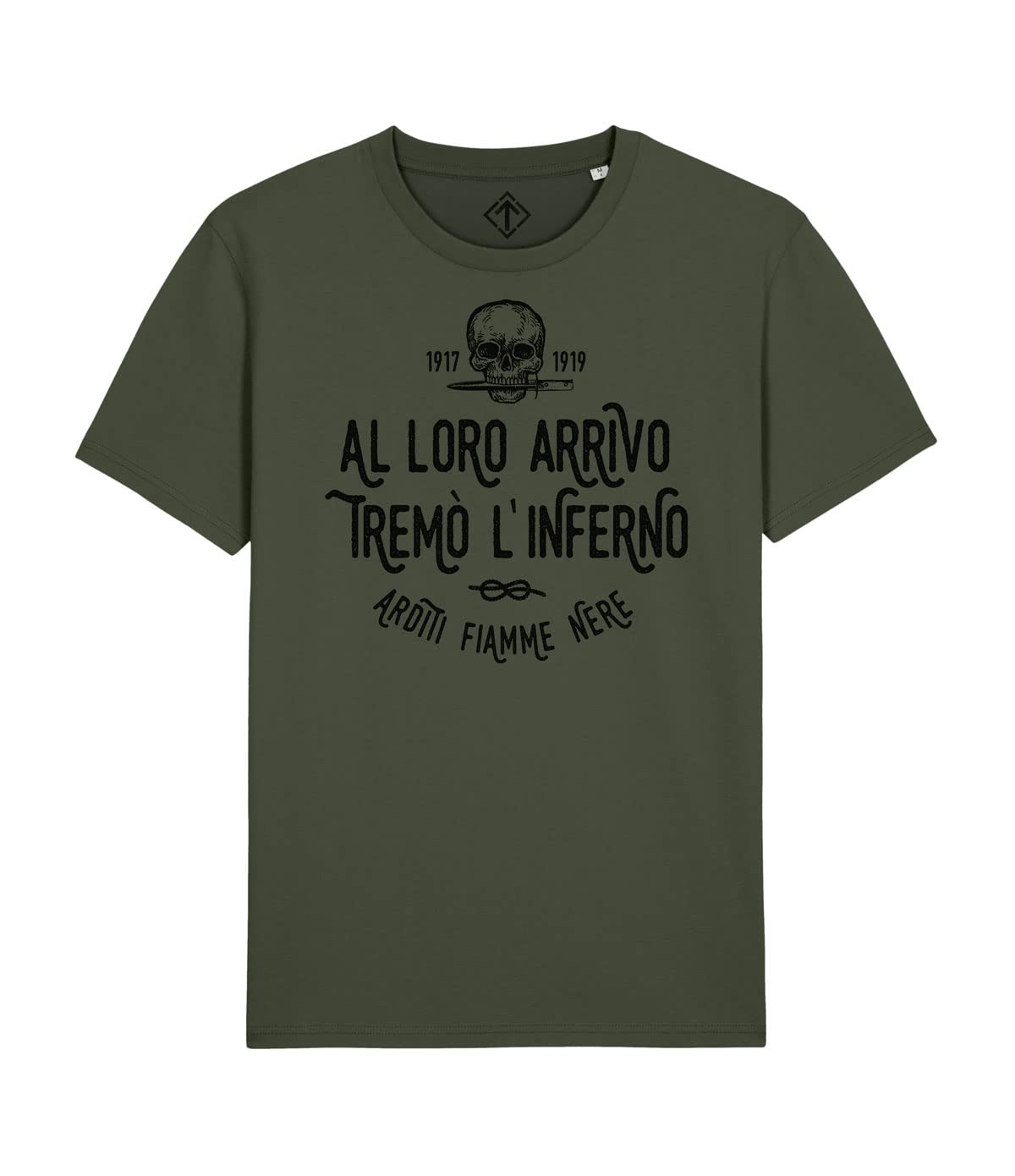 Maglietta Arditi Prima Guerra Mondiale – Al Loro Arrivo Tremò L'Inferno, Reparti D'Assalto, T-Shirt Storica WARTSHIRT