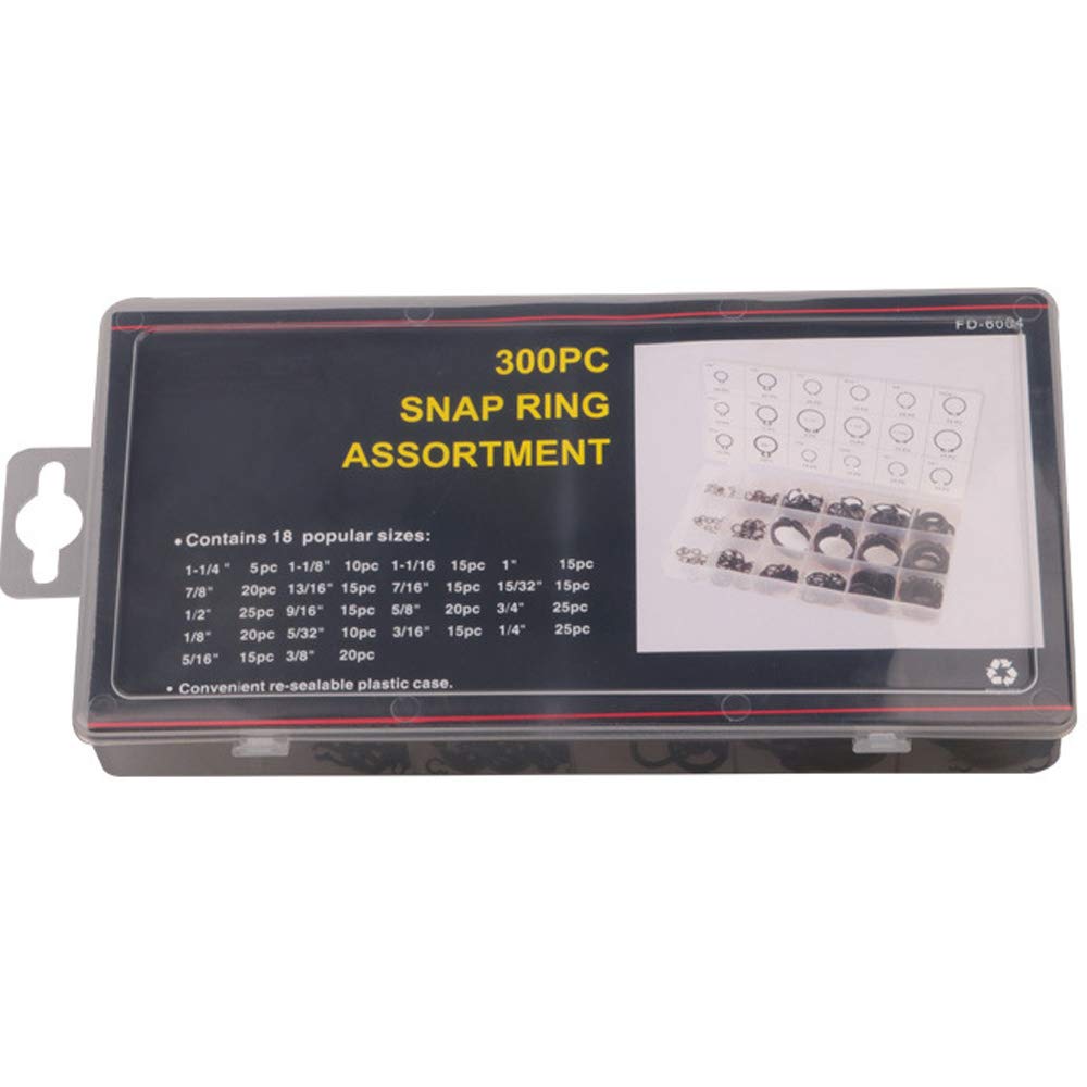 Snap Ring Assortment Kit Kuosbiu 480Pcs C-Clip Assortment Set, 15 Sizes Retaining Snap Ring Shop Assortment E Clips - Foto 6