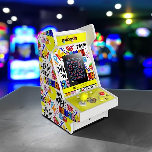 Image of My Arcade Pac-Man Mighty Player: Retro Gaming, 11 inch Countertop Arcade, Illuminated Marquee, 4 Games in 1, Rechargeable Battery