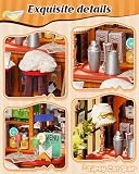 Rolife Domek miniaturowy przytulny kot, 136 elementów makieta domu 3D puzzle drewniany domek dla lalek 3D do zbudowania książki Nook dla dorosłych i nastolatków nie wymaga kleju