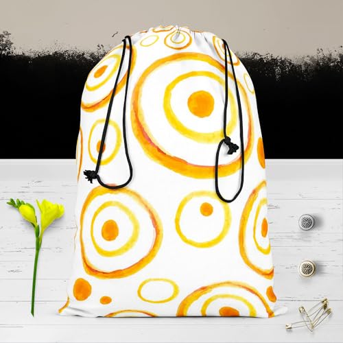 Image of ArtzFolio Watercolor Circles D4 | Reusable Sack Bag | Bag for Gym, Storage, Vegetable & Travel