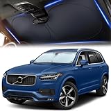 Car Sun Shade Windshield - 280T Reflective Polyester Sunshade, Medium Plus (64' x 33.5'), Blocks 99% UV Rays and Heat, Keeps Car Interior Cool, Foldable with Storage Bag, Compatible with Cars and SUVs