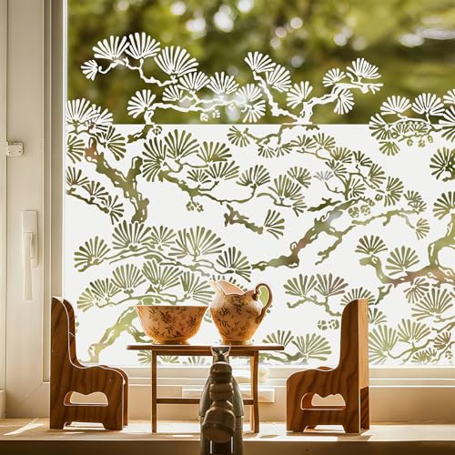 ADD.HERES Stained Glass Window Film, Window Film Decorative, 17.5 x 78.7 in