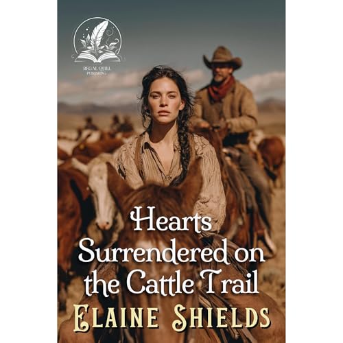 Hearts Surrendered on the Cattle Trail Audiolibro Por Elaine Shields arte de portada