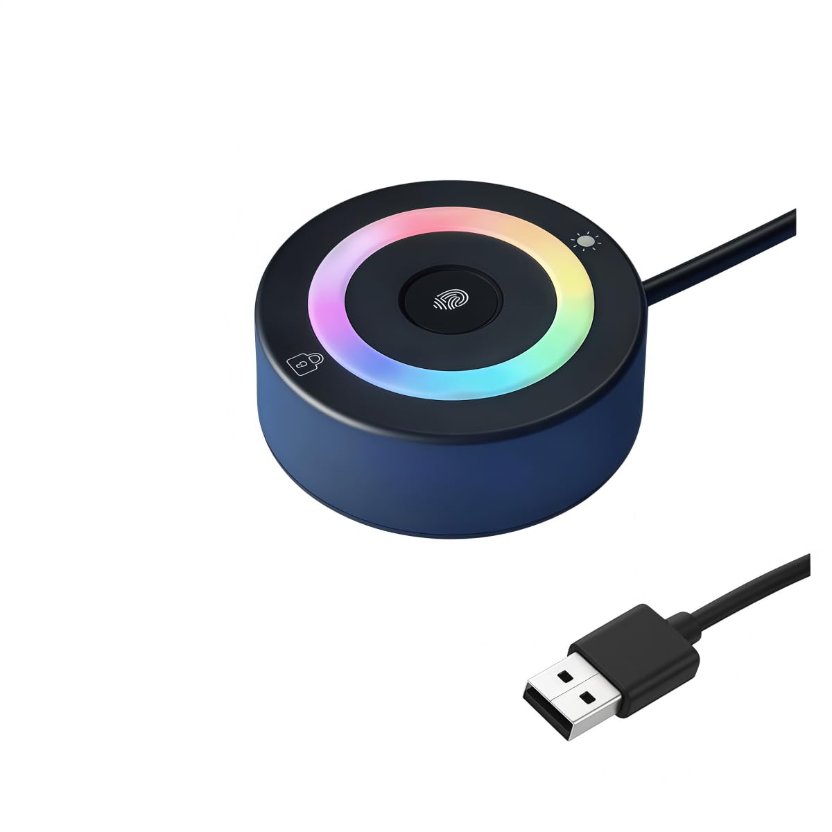 USB Fingerprint Reader for Wins 10/11 Hello, Biometric Fingerprint Scanner PC Dongle for Password F Ree and File Encryption, 360 Touch & Fast Matching, for PC Laptop