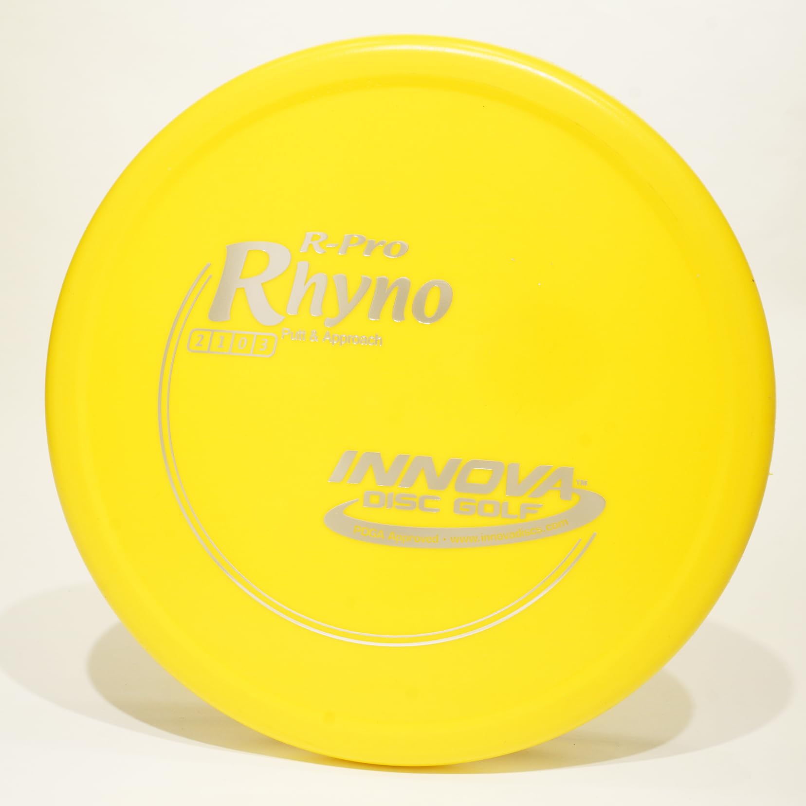 Innova R-Pro Rhyno Disc Golf Putter & Approach Disc, Pick Color/Weight [Stamp & Exact Color May Vary] Yellow 150-159 Grams
