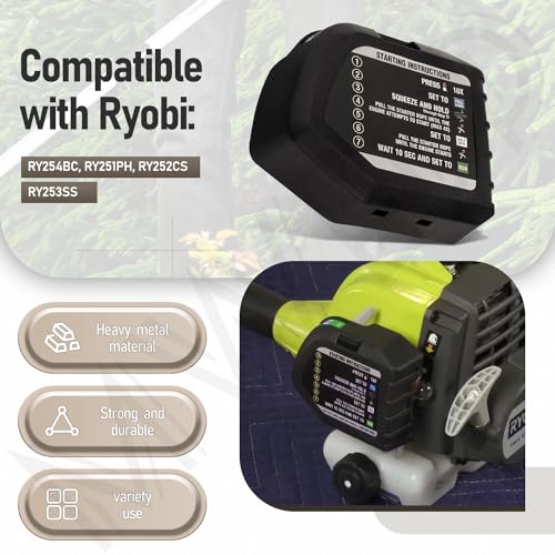 308649003 307191001 5687301 Air Filter & Cover Compatible with Ryobi RY251PH RY252CS RY253SS RY254BC 25CC 25.4cc String Trimmers Tune-Up Kit/Gas String Trimmer