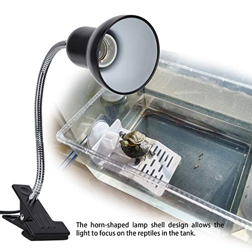 Pssopp Soporte Ajustable para Lámpara de Reptiles, Clip Flexible para Lámparas de Calor y Luz Solar, Compatible con Hábitat de Mascotas, Versión UE