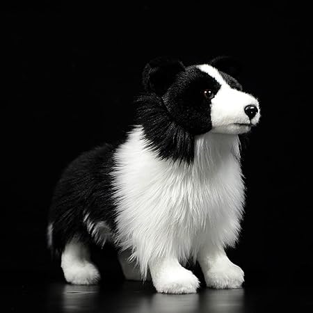 Amazon Co Jp 犬 ボーダーコリー ぬいぐるみ かわいい 知育玩具 動物 可愛い インテリア お誕生日 抱き枕 萌え萌え 添い寝 本物そっくり 安眠グッズ 店飾り プレゼント用 可愛い おもちゃ 28cm もこもこ ホワイト 柔らかい 横向き寝 多機能 リラックス おもちゃ