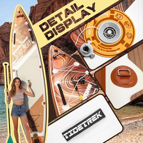 Image of 11'6 inch Inflatable Stand Up Paddle Boards, Premium SUP Accessories, Non-Slip Comfort Deck for Youth & Adults