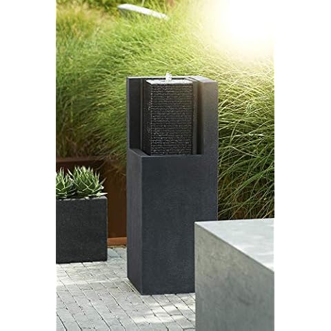 Esteras 8512117387 Fountainslite Stone Garden Fountain, Apuro 87, black, 32 x 32 x 87 cm Cover