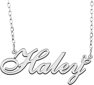 Custom Pendant Name Necklace Customized Personalized Plated Name Necklace for Mother Daughter Christmas New Year Birthday Valentine's Day