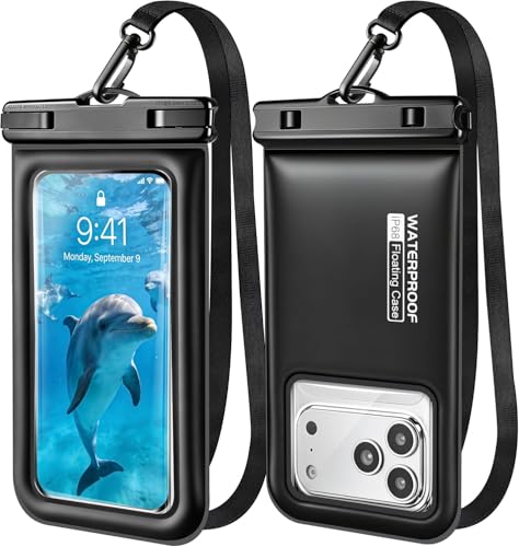 2 Pack Floating IP68 Waterproof Phone Pouch, Dry Bag Fits Phones up to 7.4" - image 1